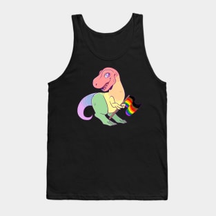 Gay pride Tyrannosaurus Tank Top